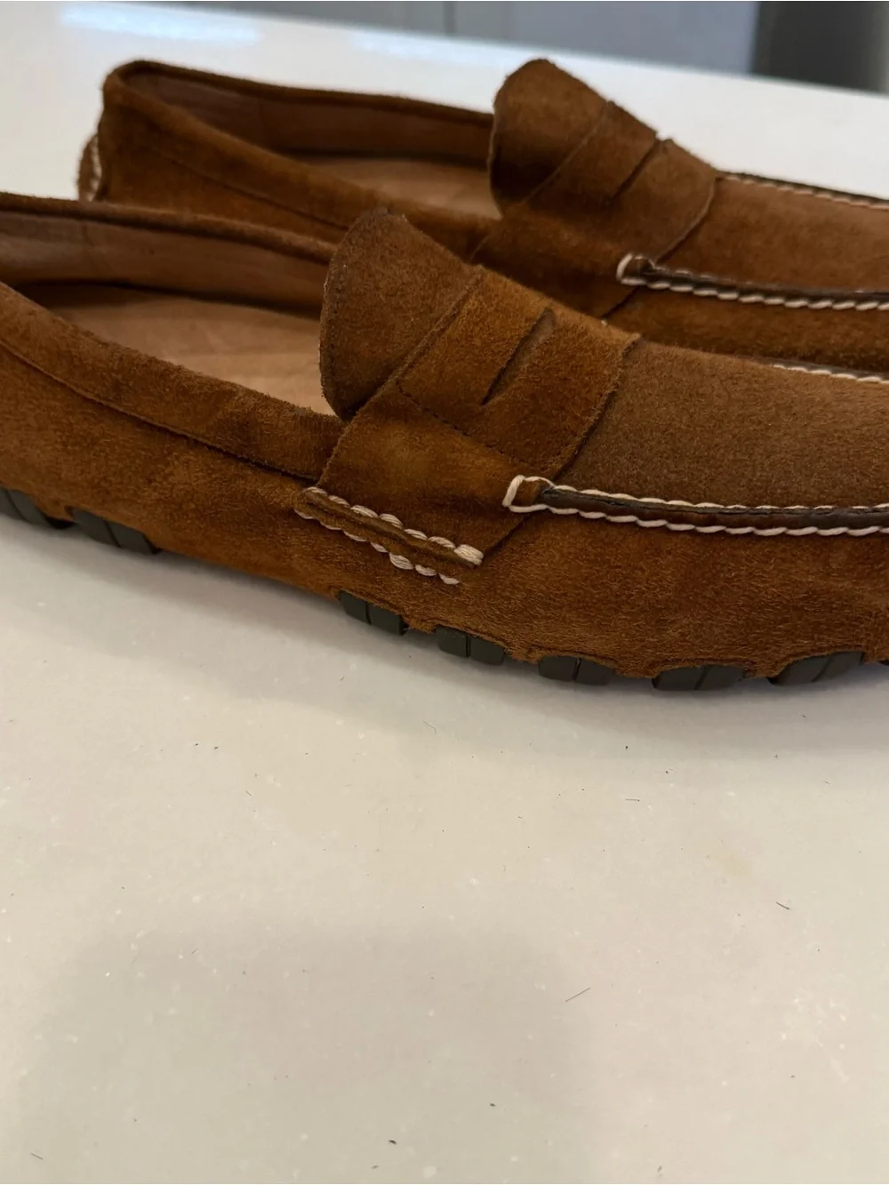 Polo Ralph Lauren Men’s Brown Suede Penny / Driving Loafers Sz 9 NEW!